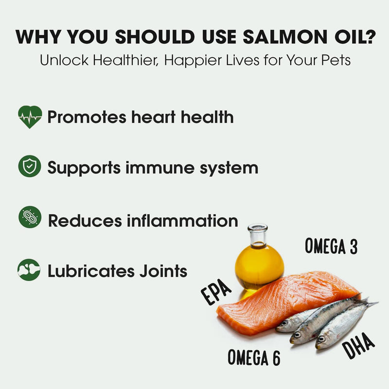 Wild Alaskan Salmon Oil for Dogs and Cats by Iceland Pure | 1,043 mg of Omega-3 per Teaspoon | Salmon Oil & Pollock Blend | BPA-Free Brushed Aluminum Epoxy Coated Bottle with Pump - 8.75 oz