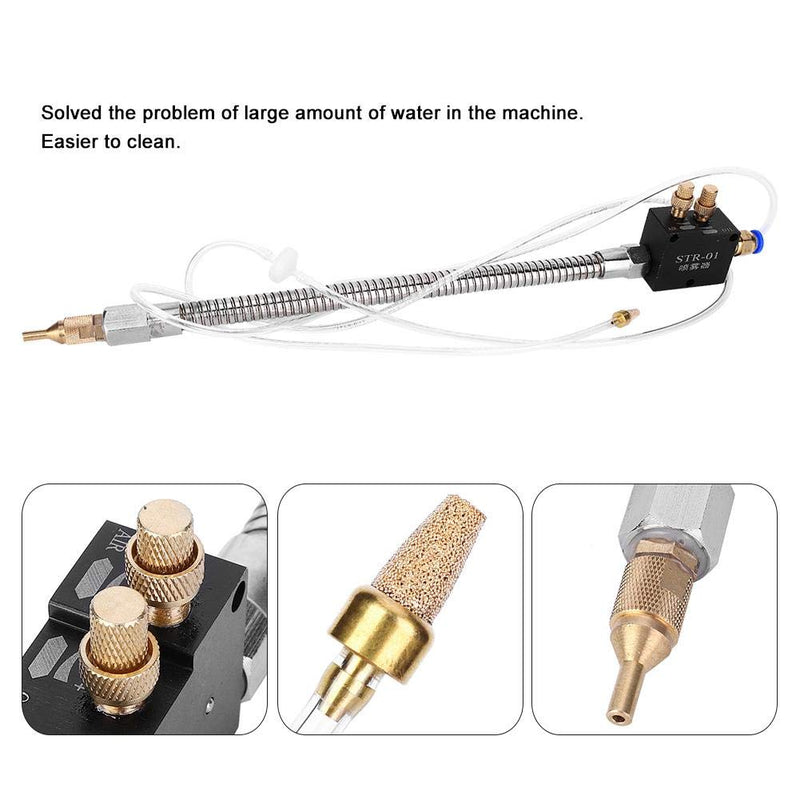 Garosa Mist Coolant Lubrication Spray System, for Metal Cutting Engraving Cooling Sprayer Machine for Air Pipe CNC Lathe Milling Drill with Flexible Pipe(STR-01)