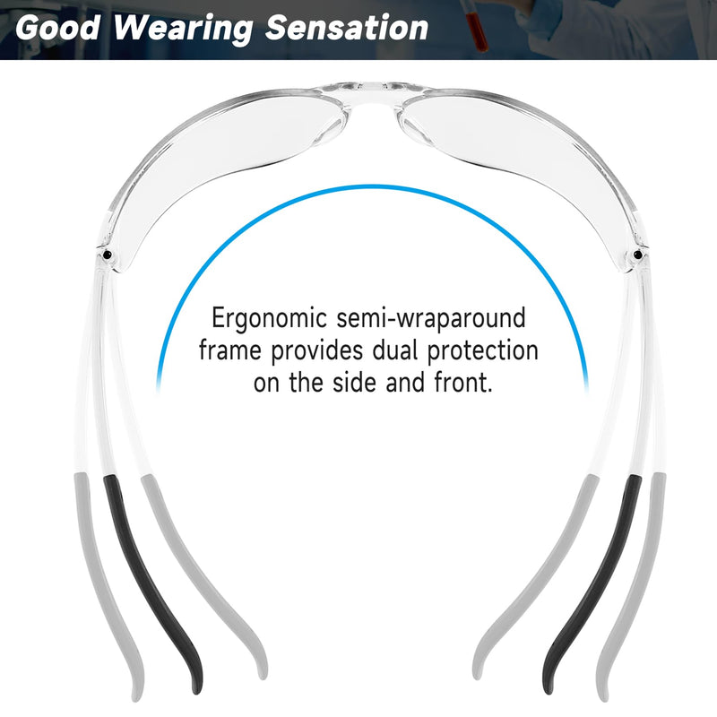 30 Pack Safety Glasses ANSI Z87.1 Scratch Resistant Eyewear for Women Man Lab Goggles Eye Protection 118- 15clear+15grey 1