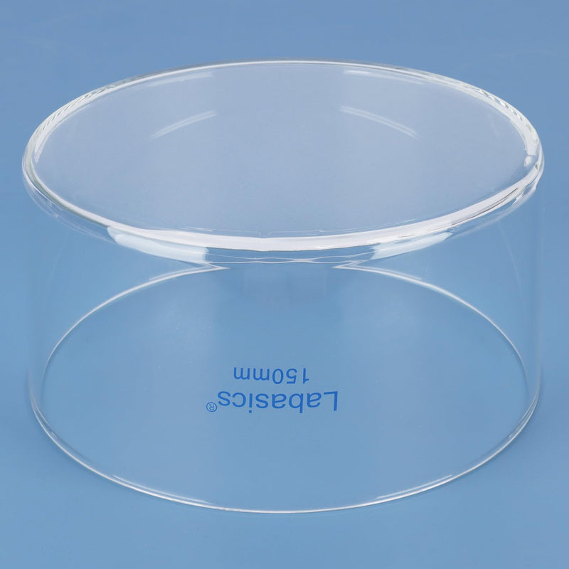 Labasics Crystallizing Dish, No Spout Flat Bottom Thick-Walled High Borosilicate Glass Crystallizing Dishes for Crystallization and Evaporation Lab Glassware, Outer Diameter: 150 mm, Capacity: 1000 ml