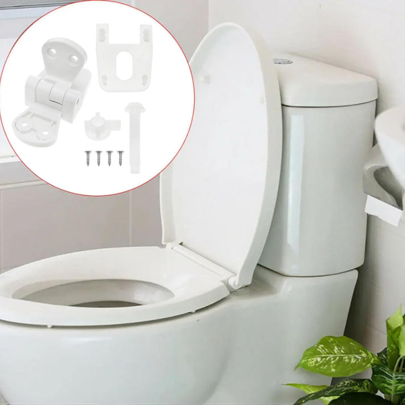 White Plastic Toilet Seat Hinge Bolt Nut Toilets Seat Tightening Kit For Toilet Seat Cover Replacement And Repair 1Set White
