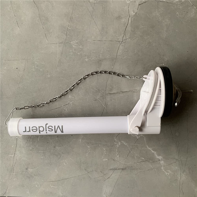 One Piece Flush Valve, Universal Repair Kit - 2 Inch Flapper/10 Inch High Overflow Tube White