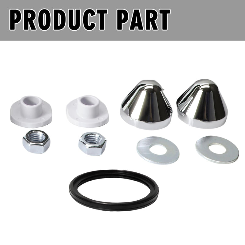 Wall Hung Toilet Connector Set for Geberit 152.404.46.1 Hidden Tank, Wall Hung Toilet Gasket & Toilet Parts, Black Plastic