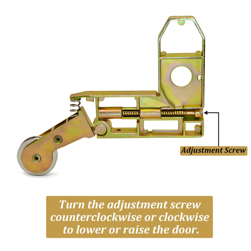Sliding Screen Door Corner Insert Rollers Assembly with 1" Diameter Concave Stainless Steel Wheels Replacement Screen Corner and Roller, 2 Pack ‎Yellow Zinc Plated
