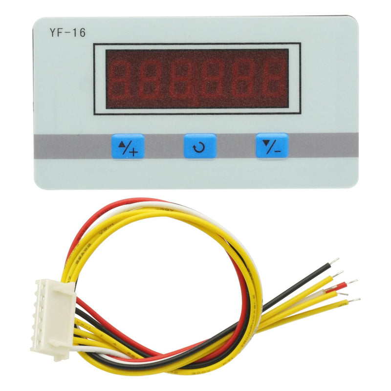 Mini LED Digital Counter Module DC/AC7V~27V Electronic Totalizer with NPN and PNP Signal Interface 1~999999 Times Counting Range