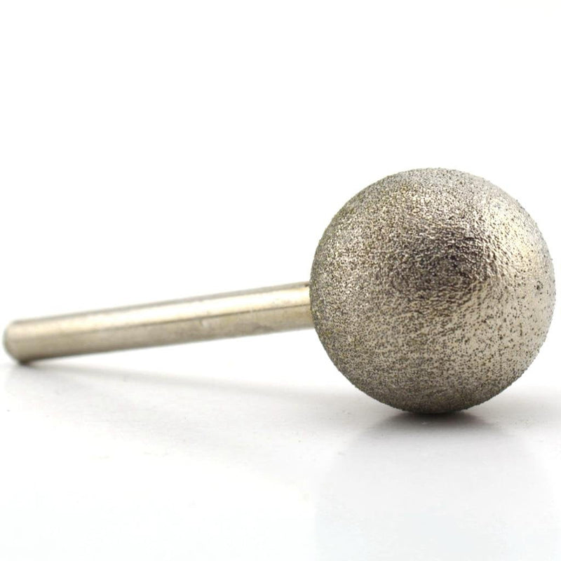 ILOVETOOL 28 mm Dia Spherical Head Diamond Grinding Bit Coated Mounted Points Round Ball Burs Grit 80 Shank 6mm Coarse Tools for Stone Head Diameter 28 mm