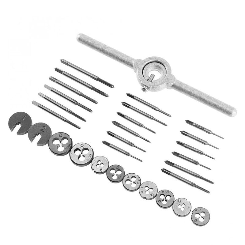 Generic 31PCS Mini Metric Tap and Die Set, HSS, M1.0-M2.5, with Wrench, Tap Sleeve, Storage Box
