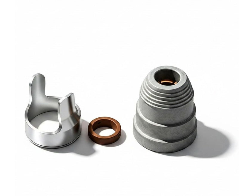 IPT-80 IPT 80 PTM-80 PT-80 Plasma Torch Consumables Kit Parts 10 Plasma Tips(1.0mm)+10 Electrodes+Retaining Cap+Spacer+Swirl Ring（23Pcs Kit）