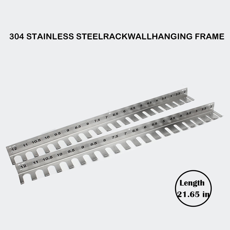 304 Stainless Steel Rack Wall Hanging Frame Intubation Supplies Equipment Rack (21.65 inch(2.0-12)) 21.65 inch(2.0-12)