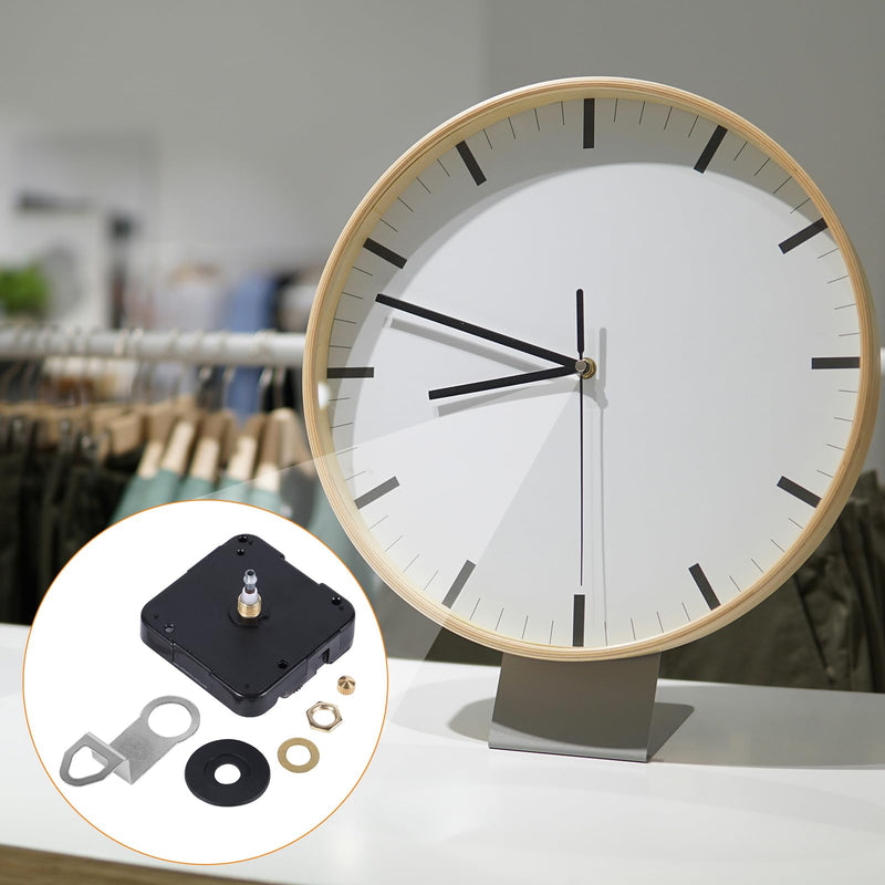 Quartz Clock 12888 Movement Replacement, Black Wall Clock Mechanism Replacement Clock Motor Battery Operated Wall Clock Repair Parts Kit for Wall Clock Without Second Hand & DIY