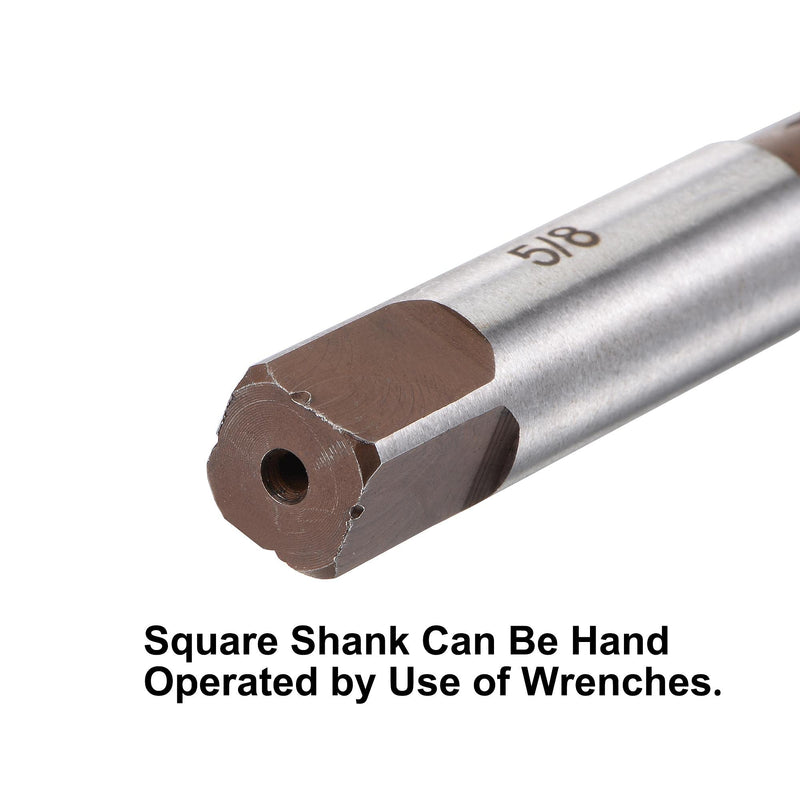 uxcell 5/8" Hand Reamer H8 Accuracy Alloy Tool Steel 6 Flutes Straight Shank Milling Cutter Tool 5/8"