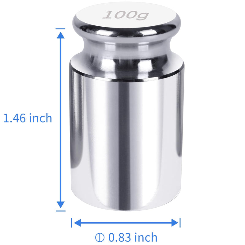 QP Calibration Weights, 100 Gram OIML Class M1 High Precision Scale Weights, Stainless Steel Gram Weights, Chrome Finish, Scale Calibration Weights for Digital Scale, Kitchen Scale, Pocket Scale 100g