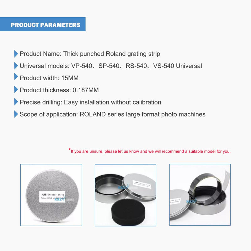Linear Encoder Strip Scale for Roland SP-300/VP-540/ VP-300/VS-640/RS-640/RA-640/SJ-540/SJ-740/FJ-540/FJ-740 /SJ-1000/LEC-540 Multiple Models Punching and Thickening Grating Strip (TS: VS-540) TS: VS-540
