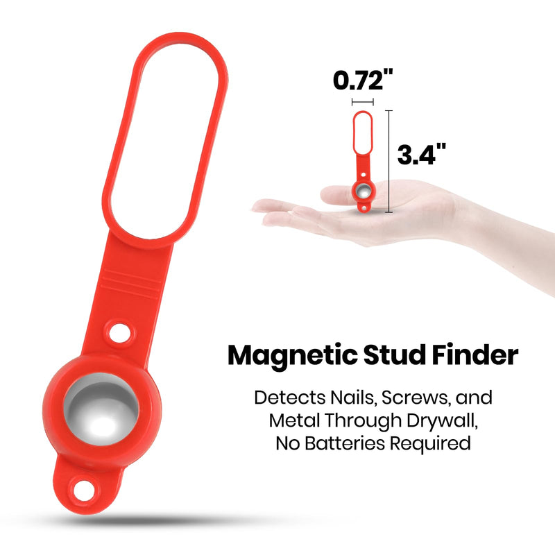 (2-Pack) Calvana Magnetic Stud Finder - 27 lbs of Pull Power Stud Ball, Detects Nails, Screws, and Metal, Through 5/8" Drywall, Wood or 3/4" Plywood Paneling, No Batteries Required, 52300