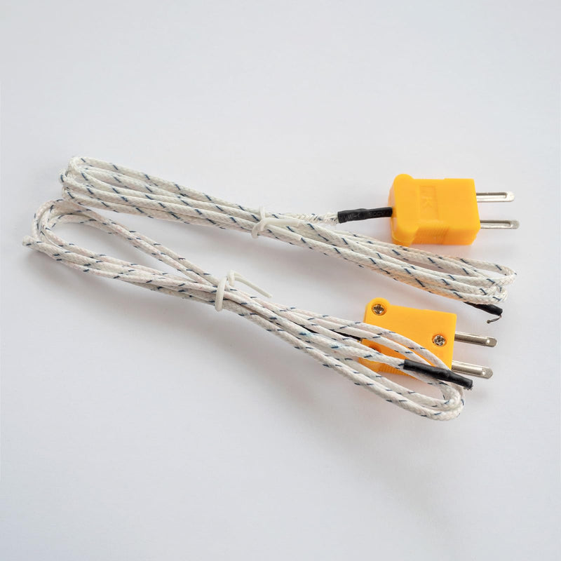 MECCANIXITY AWG 24 K-Type 2x0.5 Thermocouple Wire Braided Stainless Steel Insulation Up to 315°C/599°F 33 Ft for Thermocouple Probe Temperature Sensor