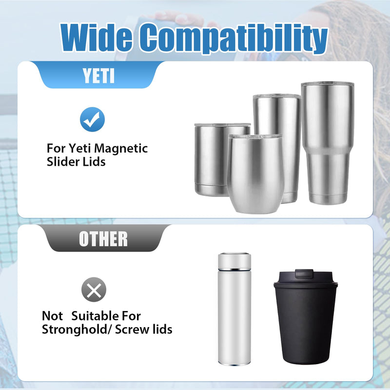 Magnetic Slider Replacement for Yeti, 5 Pcs Lid Slider Push Block Part for Yeti Magnetic Lids 10 oz, 14 oz, 16 oz, 20 oz, 26 oz, 30 oz
