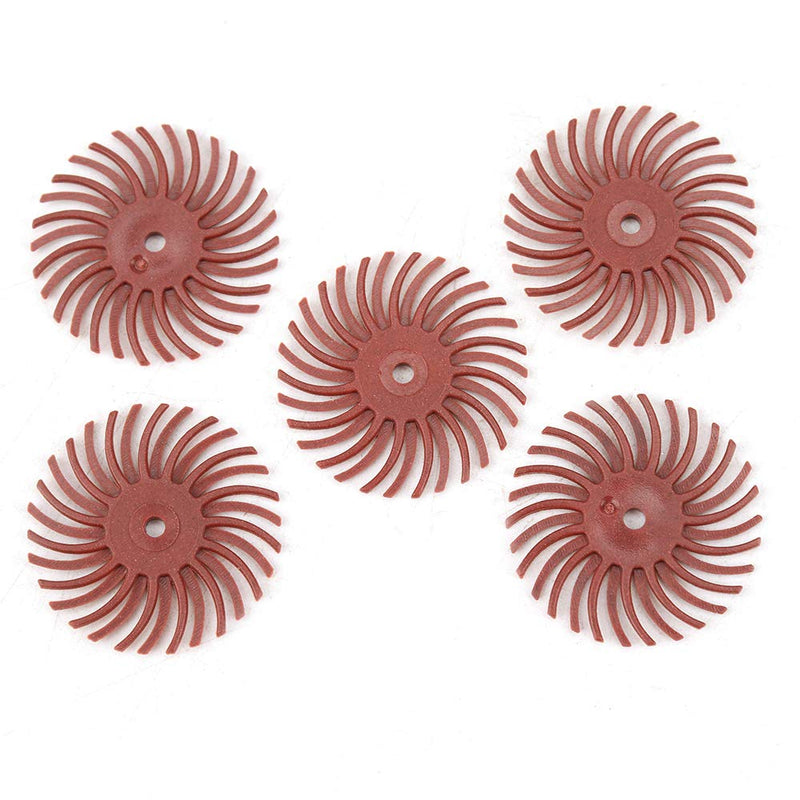 30Pcs 1 inch Bristle Disc Kit with 3Pcs 2.35mm / 3mm Shank Mandrels for Rotary Tools,25mm Detail Abrasive Wheel Radial Bristle Buffing Wheel for Jewelry Wood Metal Polishing 220 Grit 220GRIT