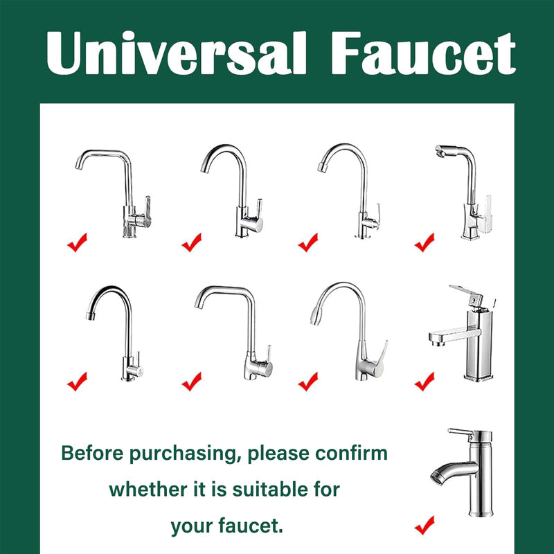 2-Pcs Sink Water Faucet Filter,360 Degree Rotating Faucet Filter Water Filter Purifier for Kitchen,Bathroom Sink,Removes Sediment and Large Impurities,with 6 Filter Cartridges 2 faucet filter with 6 cartridges