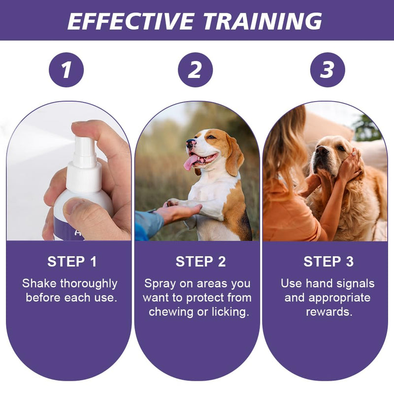 AOMIG Bitter Apple Spray for Dogs to Stop Chewing Licking, No Chew Spray for Dogs, Alcohol-Free Dog Deterrent Sprays to Anti-Chew Furniture Shoes, Indoor & Outdoor Safe Effective Training Aid, 200ml Anti-Chewing Bitter Spray