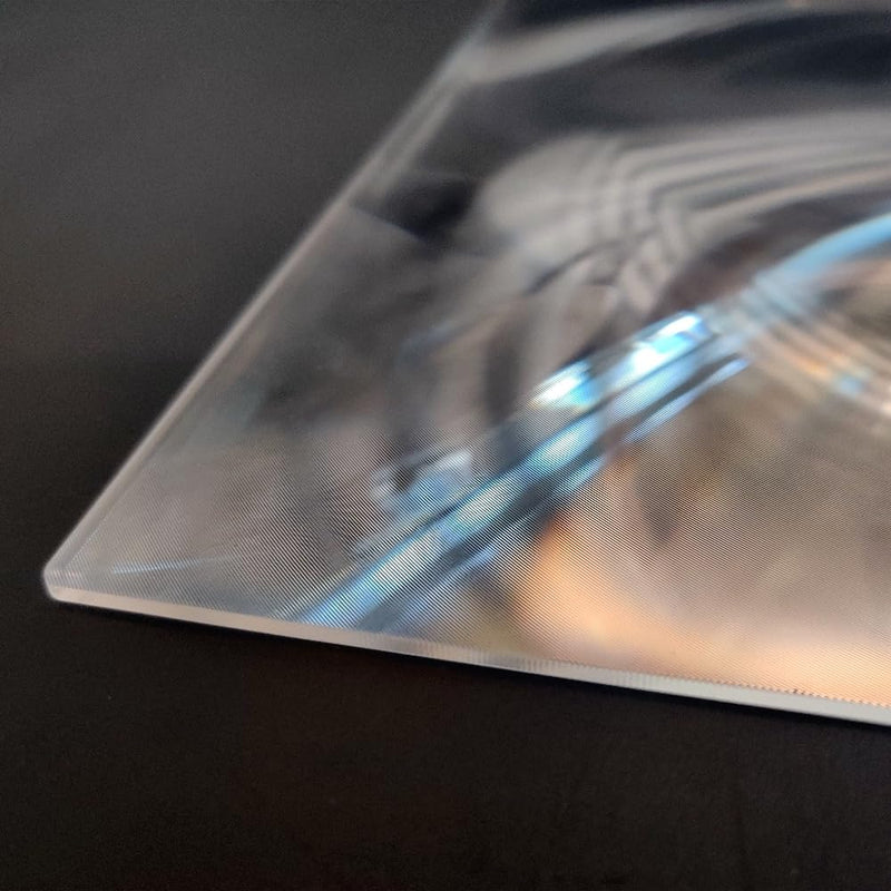 Fresnel Lens Large, 300x300mm, Focal Length 600mm, Acrylic Lens (not Glass), Olar Death ray for Physics Classroom, Magnifiying Sheet Fire Starter for Solar Heating, Solar Oven. (Focal Length 600mm)