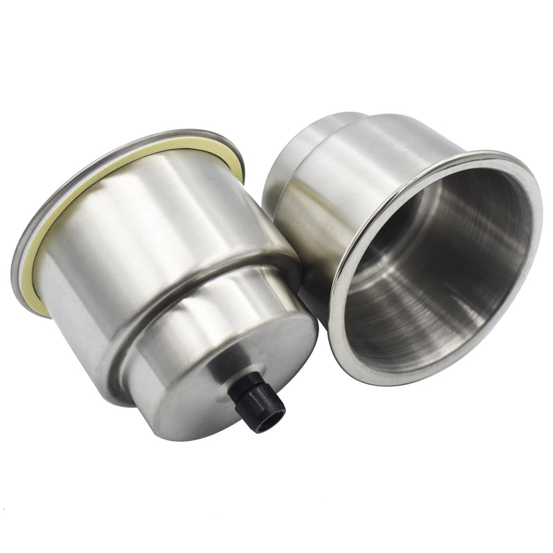 4pcs Stainless Steel Cup Drink Holder with Drain for Marine Boat RV Camper