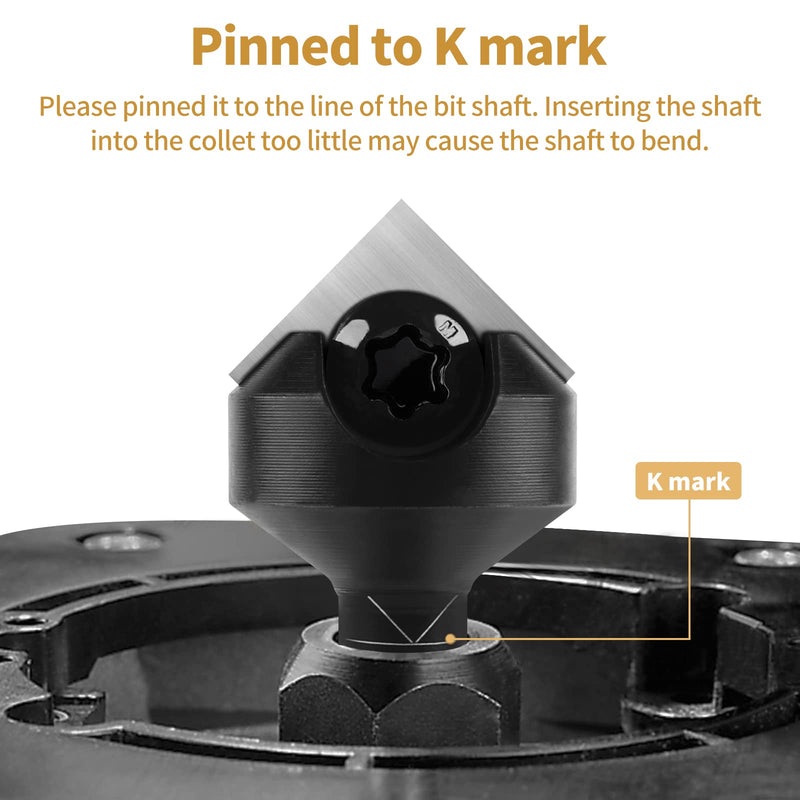 90 Degree V Groove Router Bit 1/4 Inch Shank, Carbide Insert Wood CNC Router Bits for Woodworking Engraving Carving V Bit 1/4" Shank-90 Degree
