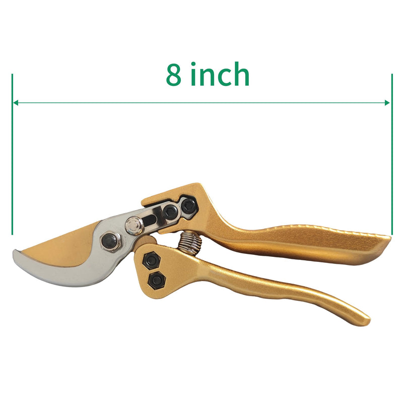 SK-5 Steel Pruning Shears, Garden Scissors with Full Aluminum Alloy Handle, Sharp Clippers for Branches, Ergonomic Design