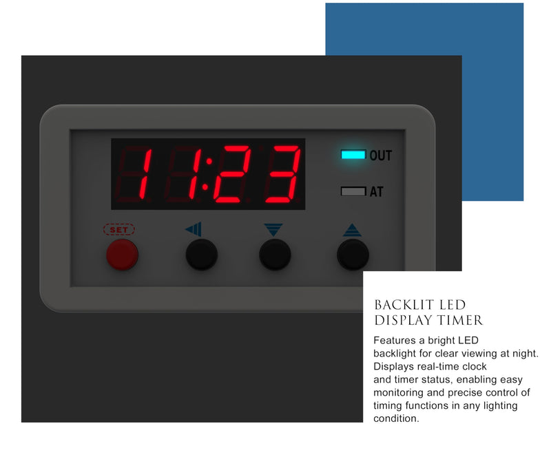 Blütezeit Smart Timer Relay – Programmable DC 5–30V Time Delay Module with LED Display, 0–9999 Cycles for Automatic Sliding & Swing Gate Openers Smart Timer Module