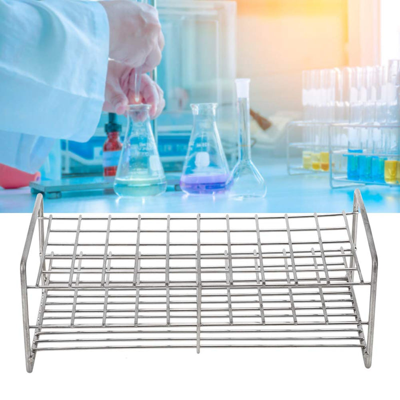 Stainless Steel Test Tube Rack Holes with Handle, Medical Test Tube Holder, Sterilizable at 121℃
