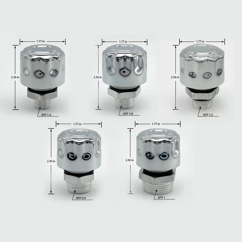 Hydraulic Power Unit Breather Cap, Free Flow Ventilator for Reservoir, Oil-Resistant (3/4 NPT) 3/4 NPT