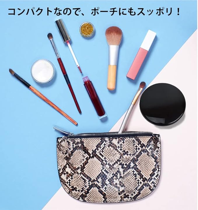 Hand Mirror, Makeup Magnifier, Mirror, Cosmetic Goods, Portable, Foldable, 10 Time, Equal Time, Makeup Mirror, Compact Mirror, Folding Mirror, Actress Mirror, Makeup, Cosmetics, Beauty, Makeup Tool, Hand Mirror Magnifier (Black) - NewNest Australia