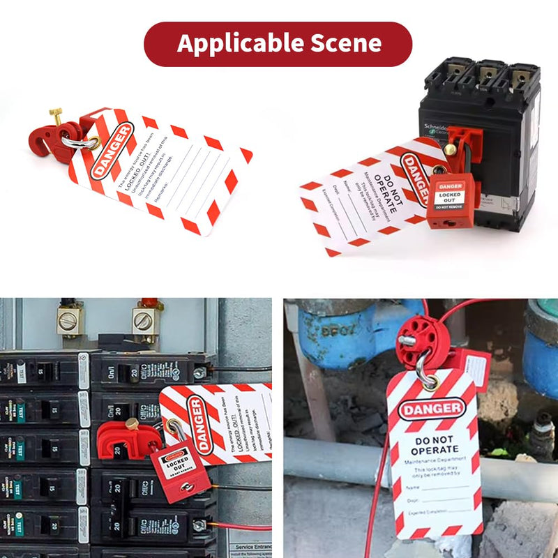 50 Pack Lockout Tagout Tags OSHA Compliant Loto with 50 Zip Ties Do Not Operate Tags Electrical Equipment Repair
