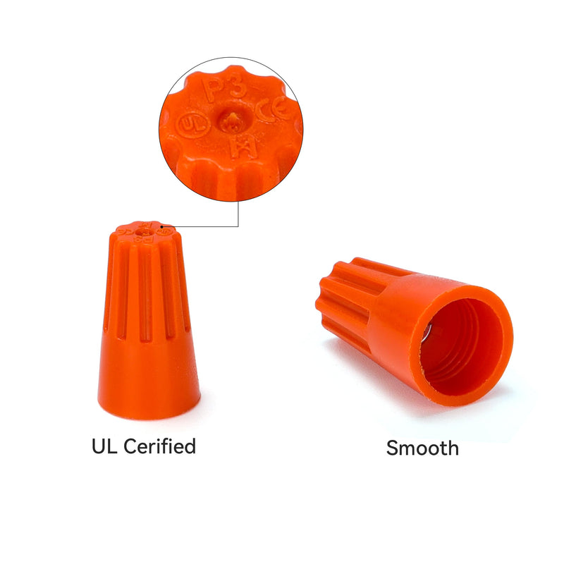 100pcs Wire Nut Connector - AWG 18-8 Red - Insulated Insert Twist Electrical Wire Terminal with Spring, Portable Wire Caps for Quick Connection REGULAR-NUT