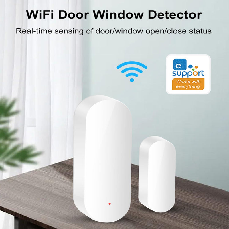 WiFi Smart Door Sensor: Door Open Contact Sensor for Home Security, Wireless Window Sensor, Secure Your Home with Instant Alerts & Smart Automation, Alexa & Google Assistant Compatible (4-Pack) 4-Pack