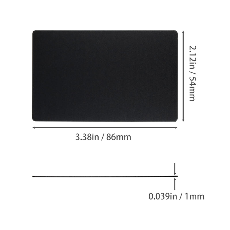StayMax Anodized Aluminum Business Cards Blanks Metal Engraving Sheets Aluminum Blanks 10 Pack (Black) Black