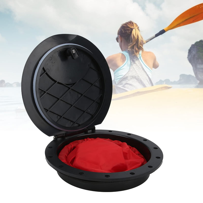 9 Inch Deck Plate Hatch Cover Kit, ABS Rod Hatch Cover with Storage Bag, Marine Hatch Cover, Plastic Fully Sealed Deck Plates for Kayak Yachts