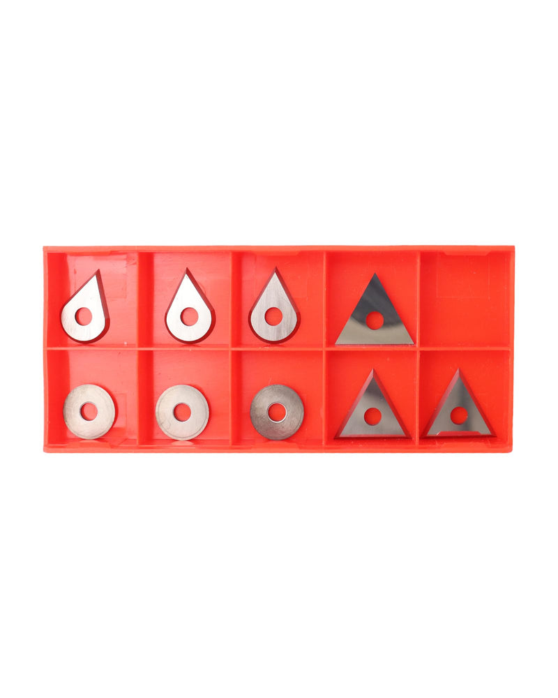 Carbide Paint Scraper Blades, 3Pcs Round, Triangular and Drop Shaped Blades