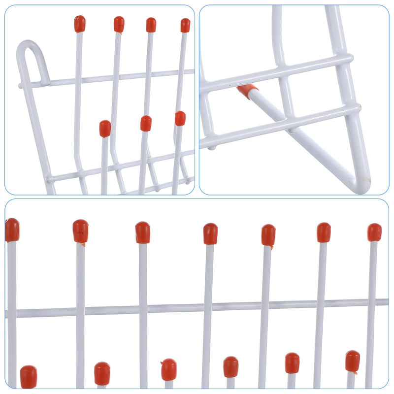 Laboratory Beaker Drying Rack 24-Position Test Tube Draining Holder 11.81X11.81X4.52 Inch Lab Glassware Organizer for Scientific and Industrial Use White 30.00X30.00X11.50CM