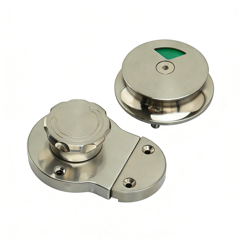 Stainless Steel Public Restroom Lock,Bathroom Door Bolt Indicator Vacant/Occupied Keyless Door Latch Vacant Engaged for Toilet Restroom Bathroom Door Lock Indicator（Silver ）