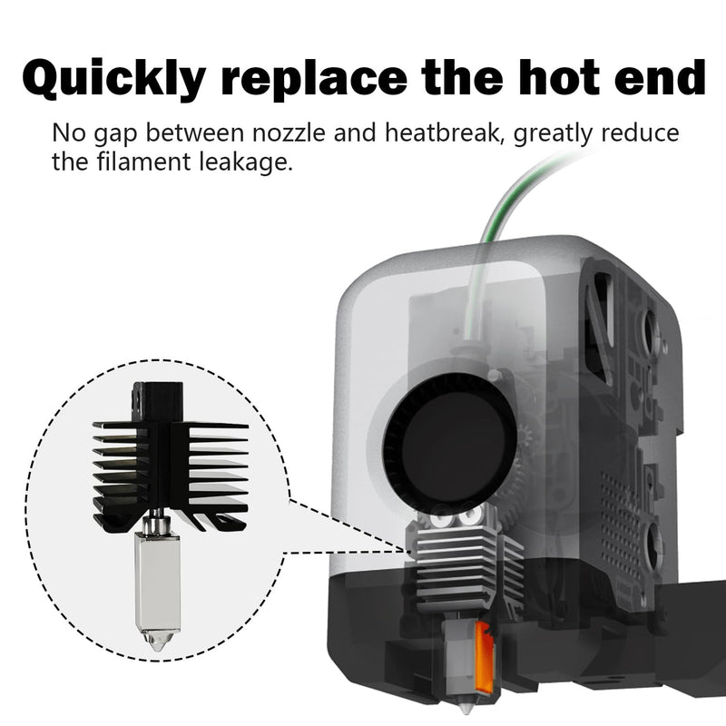 HzdaDeve Upgraded 2PK 0.4MM X1C/X1/X1E Hotend Hot End Full Assembly Print Head Hardened Steel Nozzle Extruder Ceramic Heater Cartridge Rod Thermistor Kit Replacement for Bambu Lab X1 Combo Series 0.4MM X1C Hotend