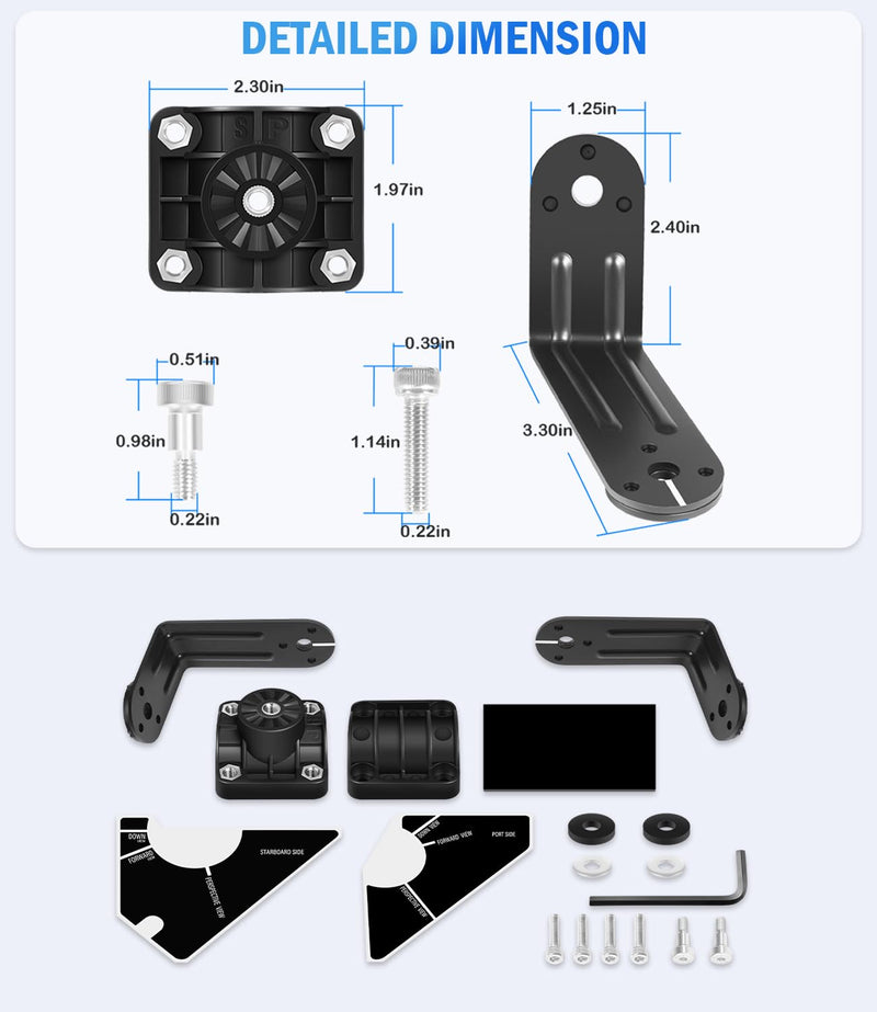 010-12970-00 Perspective Mode Transducer Mount fits for Panoptix Livescope LVS32, for Livescope Transducer Mount Perspective Mode