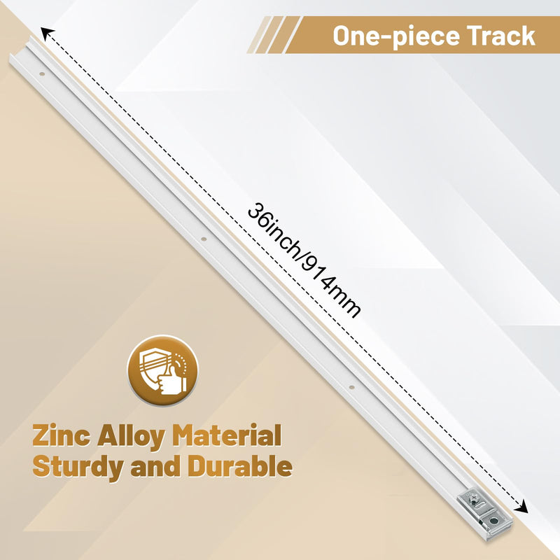 Bifold Door Hardware Kit - 36 Inch Bifold Door Hardware with Track, Bi-Fold Closet Door Track Repair Replacement Tool Kit