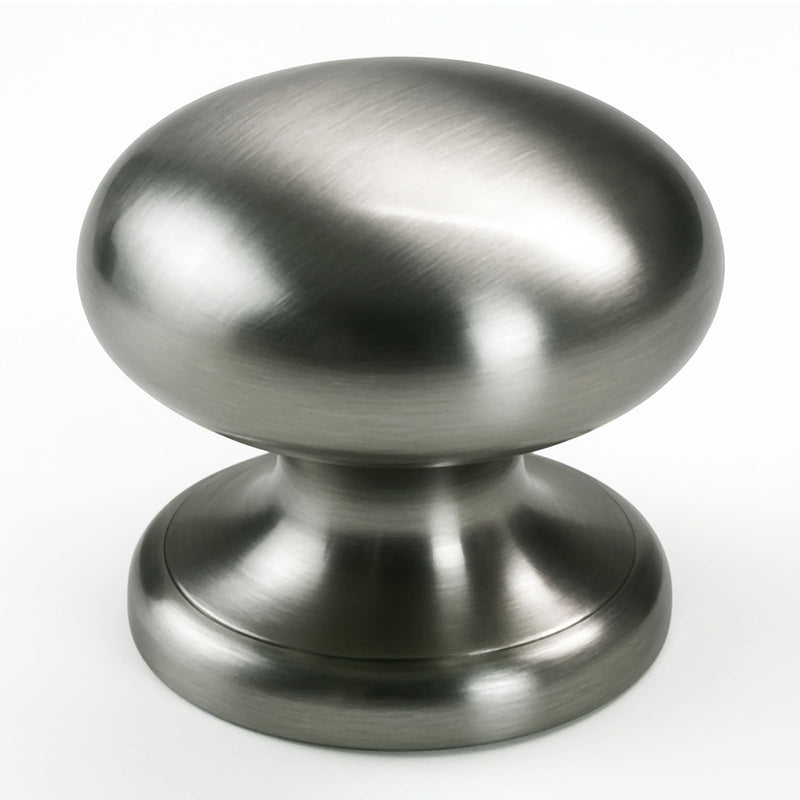 trust4care 4-Pack Large Brushed Satin Nickel Bi-fold Closet Door Knobs with Wide Base, Round Brass Wardrobe Folding Kitchen Cabinet Knobs, 1-1/2 Inch Furniture Pantry Drawer Pulls Handles Set of 4
