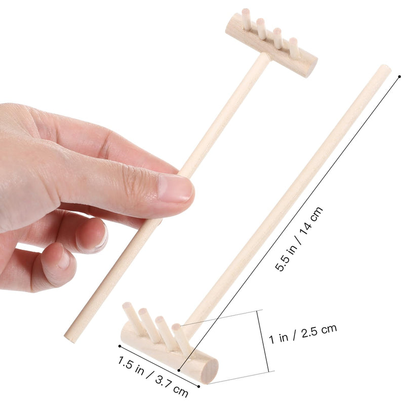 7pcs Miniature Tabletop Rock Sand Zen Garden Accessories, Mini Zen Garden Rake Tools, Zen Sand Garden Rake Set, Small Rakes for Garden Beds, Mini Sand Stamp Rakes for Home Gift Garden Decor