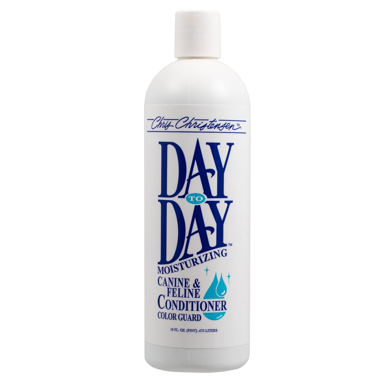 Chris Christensen Shampoo & Conditioner 16 oz Bundle - Day to Day Conditioner + Day to Day Oatmeal Shampoo + White on White Shampoo, Groom Like a Professional, Made in USA - PawsPlanet Australia