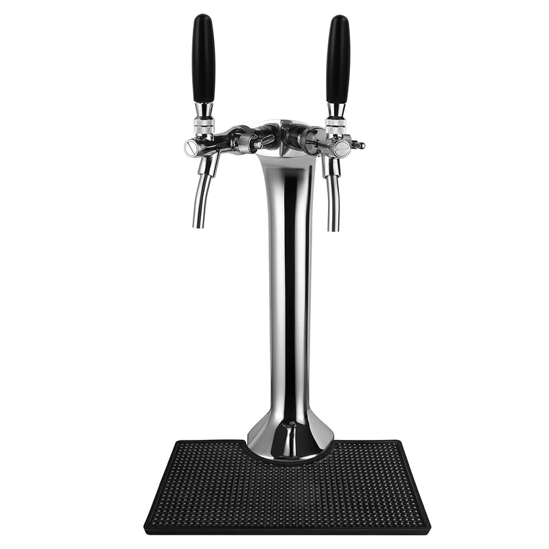 Beer Drip Tray, Non-Slip PVC Kegerator Surface Mount Drip Tray Mat, Beverage Bar Drip Tray with Draft Beer Tower Flange Cutout 330.0 Grams Plastic