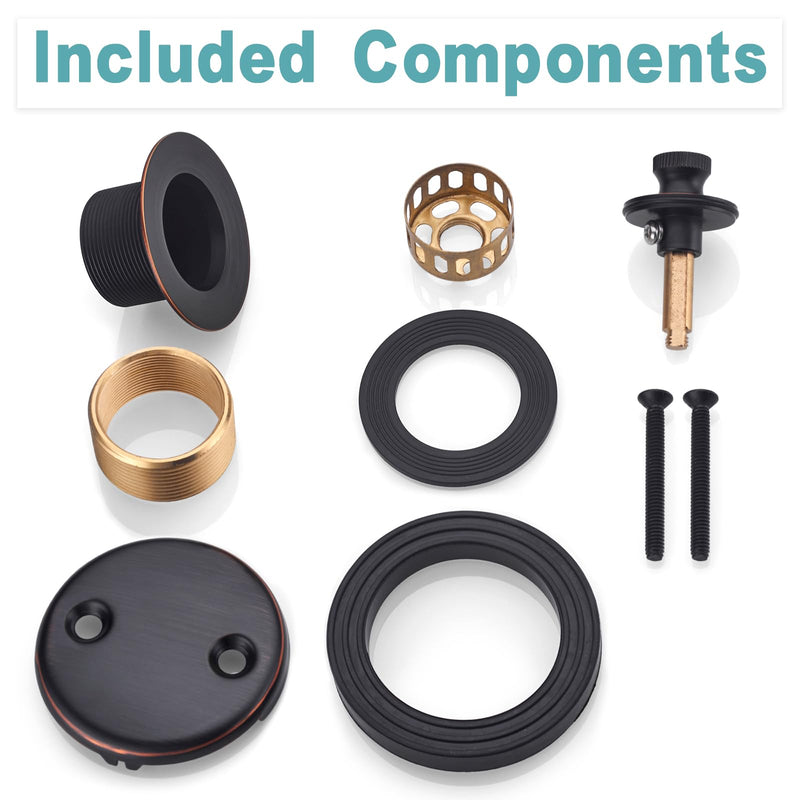 BESTILL Lift and Turn Bathtub Drain Bath Tub Trim Set Conversion Kit, Oil Rubbed Bronze