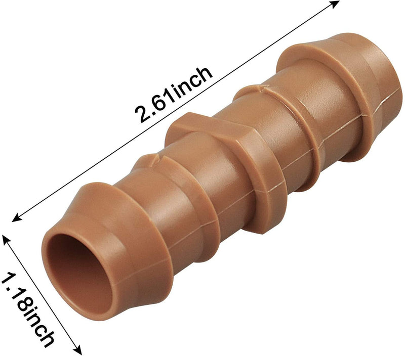 12 Pack Drip Irrigation Fittings 1/2” Drip Line, Rain Bird XFF-Coup 17mm Drip Line Connectors, 1/2 Inch Drip Irrigation Tubing, Drip Irrigation Connectors, Drip Hose Connectors Includes LED Light