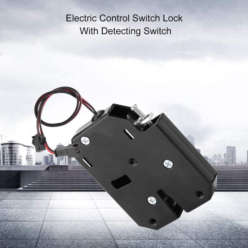 4PCS DC 12V 2A Electromagnetic Hidden Door Latch Locks, 150kg Force Magnetic Cabinet Locks, 1000000 Times Electromagnet Solenoid Lock (4) 4