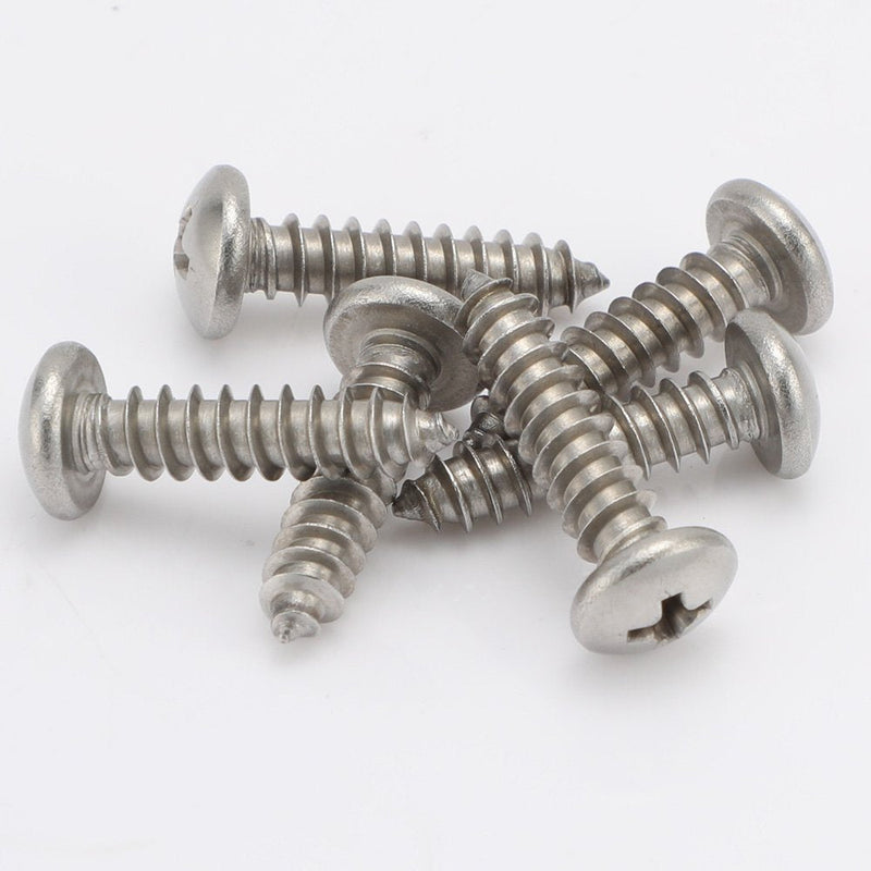 #12 x 3/4" Pan Head Self Tapping Screws Sheet Metal Wood Screws, 304 Stainless Steel 18-8, 50 PCS #12 x 3/4"